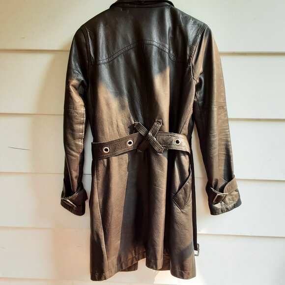 Jacket, coat Soïa & Kyo, leather black, X small. - Picture 3 of 7